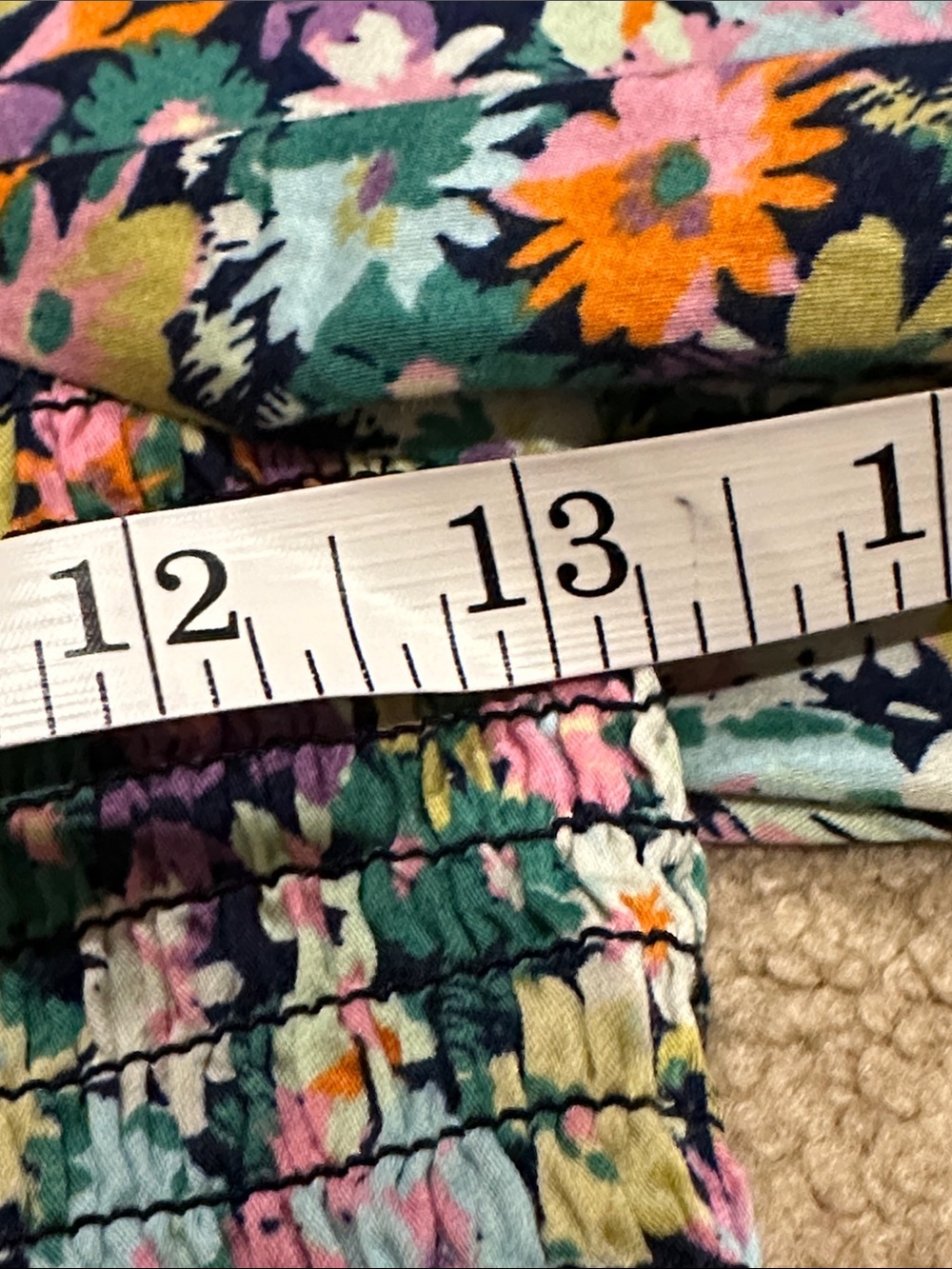 GAP Floral Smocked Puff-Sleeve Top - Green Multi-Color - Picture 6 of 8